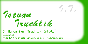 istvan truchlik business card
